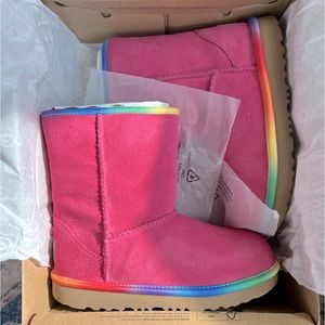 Kids Size Pink Ugg Boots “Kids Classic Short II Rainbow”
